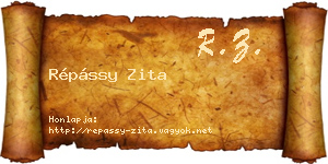 Répássy Zita névjegykártya